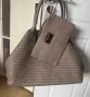 Голяма дизайнерска чанта Bottega Veneta от естествена кожа нова, снимка 1