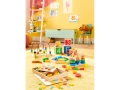 Дървен пъзел Мозайка Дървени кубчета форми Монтесори метод, снимка 12