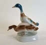 Порцеланова фигурка на две патки - Zsolnay, Унгария от 20те години, снимка 3