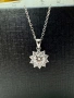 Сребърно колие с мойсанит (диамант)1 карат, снимка 1
