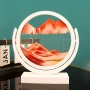 Стъклен пясъчен арт-Свободно стояща динамична 3D картина с движещ се пясък, декорация за дома и офис, снимка 2