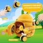Нова Montessori бебешка играчка кошер с 5 пчелички и звукови ефекти за бебе, снимка 4