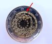 ЕВРО монета  с ГРЕШКИ в дизайна на надписа , снимка 1
