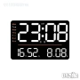 LED стенен часовник X6636 с време,седмица,температура,влажност+дистанц , снимка 2