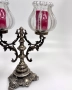 Масивен винтидж свещник, изработен от бронз, снимка 2