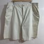 Макси къси дънкови панталонки с висока талия, джобове и цип в бяло- 100 % памук /аутлет/