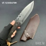 Висококачествен ловен нож 145х270, кожен калъф, снимка 1