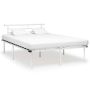 vidaXL Рамка за легло, бяла, метал, 140x200 cм(SKU:324830, снимка 1 - Спални и легла - 45619928