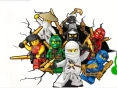 Нинджаго Ninjago самозалепващ стикер лепенка за стена мебел детска стая детски, снимка 1