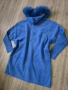 НОВА луксозна жилетка / палто с качулка с косъм в цвят:мента и син на намаление , снимка 11