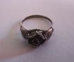 Красив сребърен пръстен - Роза, снимка 1 - Пръстени - 46005236