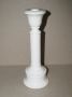 Свещник фаянсов 22 см бяла глазирана керамика, отличен, снимка 1 - Декорация за дома - 45304513