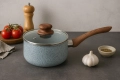 Касерола с капак Voltz  Siena, 18x8см.\2л., Мраморно каменно керамично покритие, снимка 1