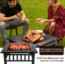 Градинска 3в1 маса ‘Fire Pit’ – BBQ, камина, ледарка, снимка 4