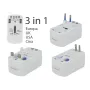 Универсален адаптор за контакт с 2 USB -Travel adapter-USA, UK, EU, China, снимка 1