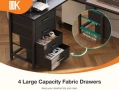 Ъглово бюро L-образно 135x100 см с контакти и USB – офис/гейминг, снимка 5
