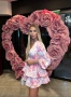 Нова луксозна рокля Fashion Room розов флорал волани къдри Уникална, женствена и супер ефектна рокля, снимка 16