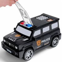 Касичка-сейф Полицейска кола, музикална, с пръстов отпечатък и код, варианти 55738, снимка 1 - Играчки за стая - 45520307