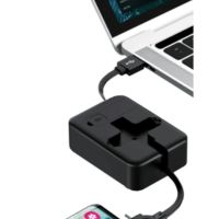 Троен USB преходник за телефон, снимка 2 - USB кабели - 45568586