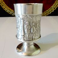 Чаша от калай с Ловец и Оръжейник. , снимка 7 - Антикварни и старинни предмети - 45912771
