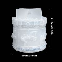 3D Карусел скончета кутия 2 части с капак силиконов молд форма смола гипс декор украса, снимка 6 - Форми - 45326756