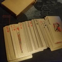Златни карти за игра 2 чифта , снимка 3 - Карти за игра - 45101386