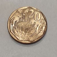 Монета Южна Африка (UNC) 20 цента, 1993, снимка 1 - Нумизматика и бонистика - 45699316