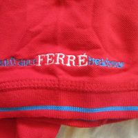 Gianfranco FERRE червена тениска размер 52., снимка 4 - Тениски - 45593954