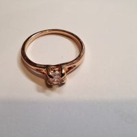 Дамски позлатен пръстен розово злато, снимка 1 - Пръстени - 45448354
