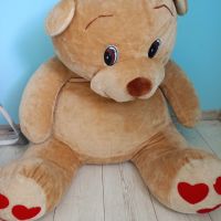 Запазен голям плюшен мечок 80 см , снимка 4 - Плюшени играчки - 45448900