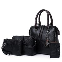 Комбиниран дамски комплект ръчна чанта и портфейл от четири части, 6цвята , снимка 8 - Чанти - 45139584