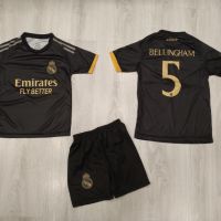 Bellingham Белингам Реал Мадрид бял и черен екип 47 тениска + шорти, снимка 2 - Футбол - 45399206
