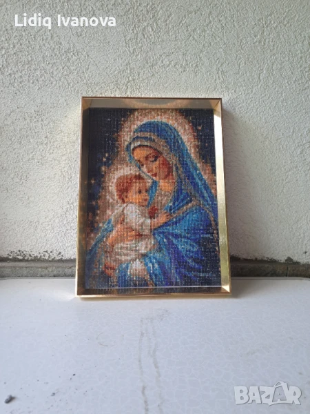 Диамантен гоблен икона-готов и рамкиран, снимка 1