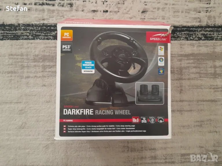 Волан SPEEDLINK DARKFIRE Racing Wheel за PC и PS3, снимка 1