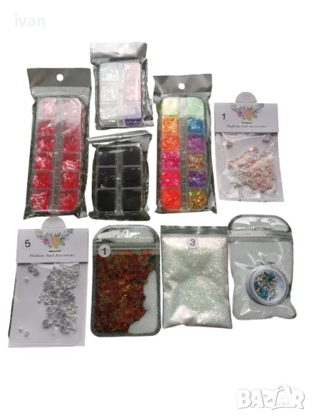 намаление Лот за декорация маникюр 9 части , снимка 1