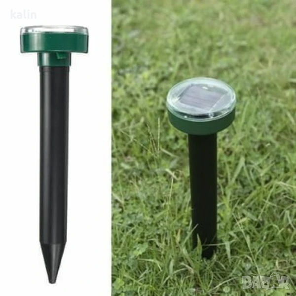 Соларен уред против къртици сляпо куче гризачи, мишки и плъхове, горски животни, снимка 1