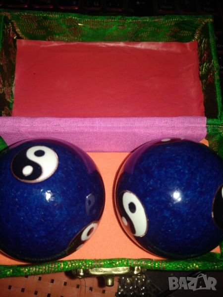 Baoding топки,47мм,звънтящи/хармонични топки. Топки за релаксация с Yin and Yang Baoding, Метал, снимка 1