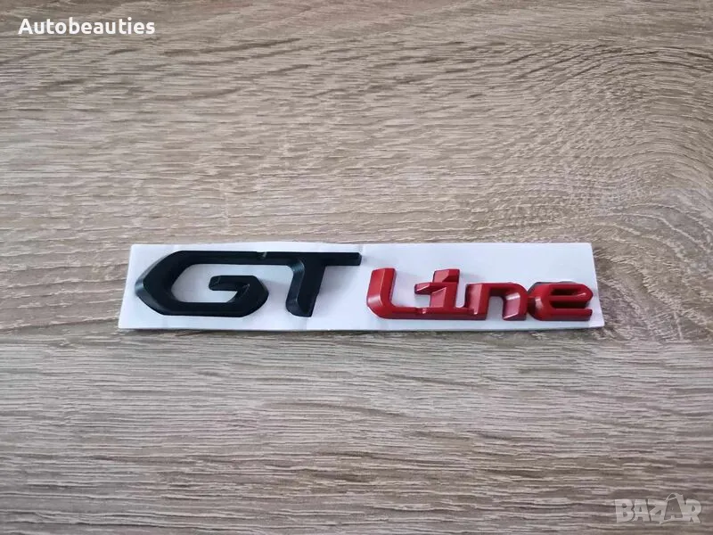 Peugeot GT Line червена с черно емблема, снимка 1