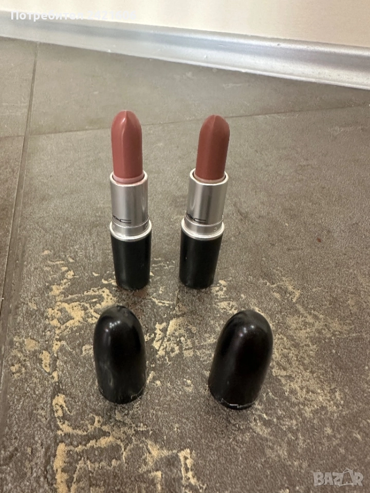 Mac червила 213 Modesty и  822 Spirit пробвани с ЧЕТКА, снимка 1