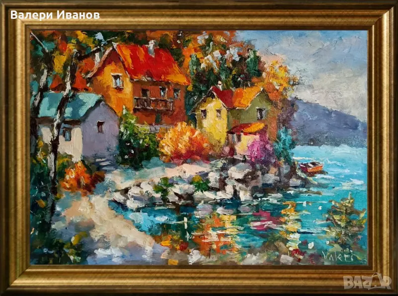 АВторска картина "Горски пейзаж, Платно, маслени бои, размер 50 х 35 см., снимка 1