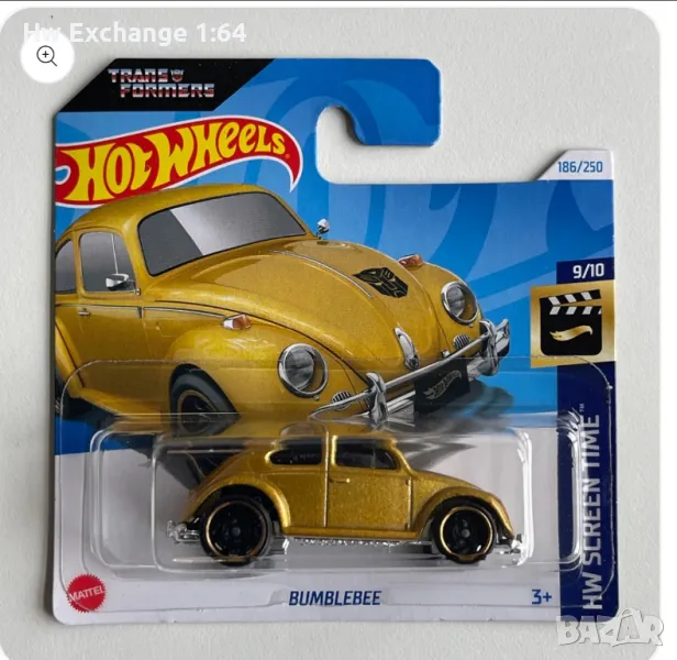 Hot Wheels Transformers Bumblebee (злато) , снимка 1