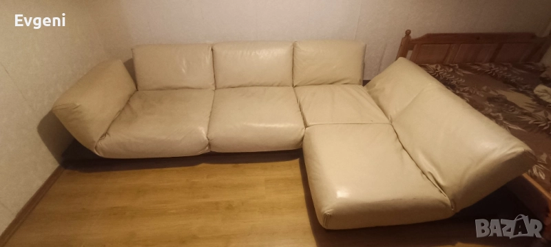 Кожен диван ъглов , снимка 1