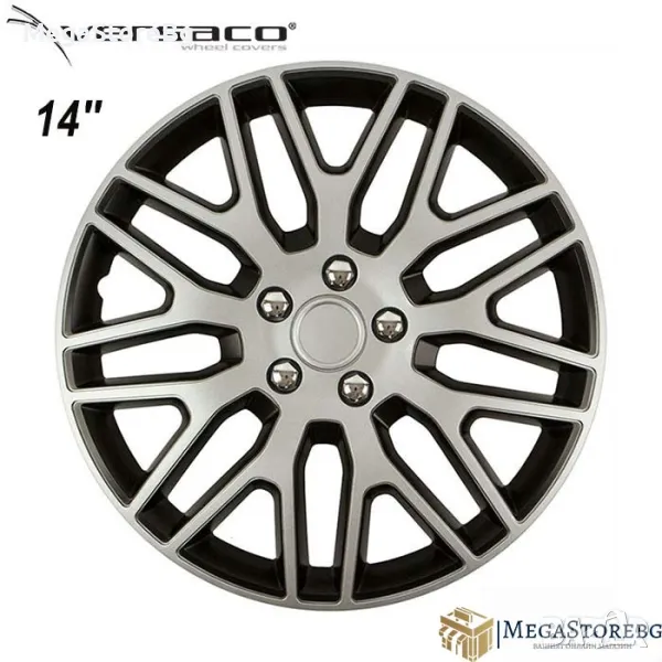 Тасове за джанти 14'' Versaco Dakar Silver/Black, снимка 1