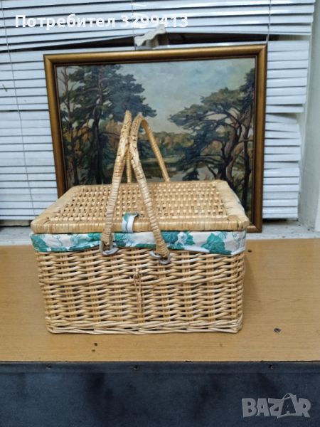 Ратанова кошница за пикник - 4 човека , снимка 1