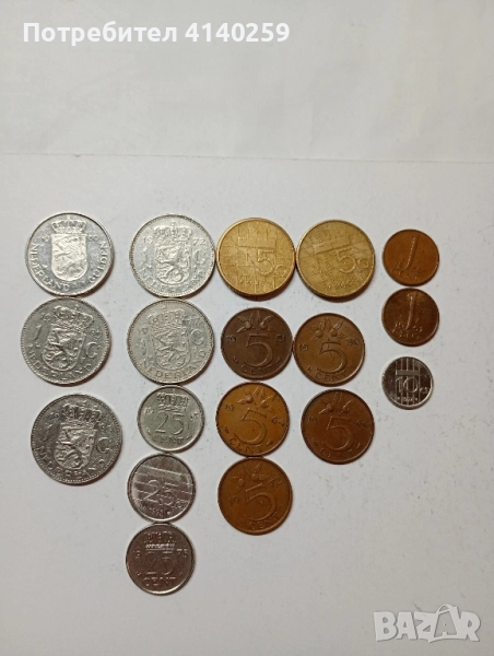 Нидерландия монети лот 5 гулдена 1989 г 1990 г , снимка 1