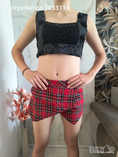 Дамски черен топ - нов, снимка 1