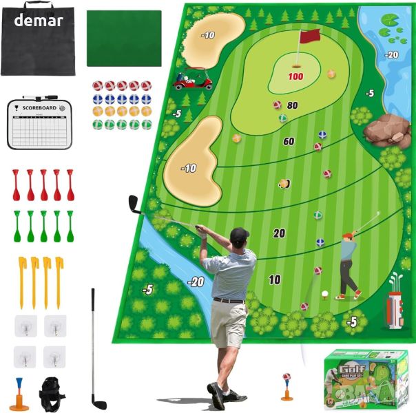 Комплект за игра на голф, лепкави тренировъчни постелки за голф/дартс за деца и възрастни, снимка 1
