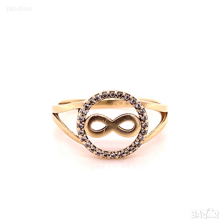 Златен дамски пръстен 2,20гр. размер:56 14кр. проба:585 модел:36371-1, снимка 1