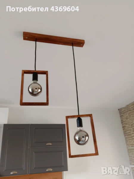 Ръчно изработени дървени полилеи скандинавски стил, снимка 1