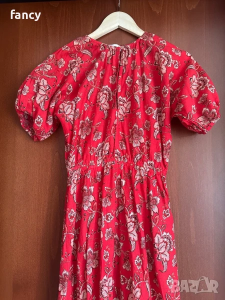 Дълга червена лятна рокля, снимка 1